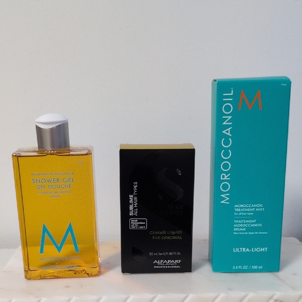 Moroccanoil Orange Shower Gel and Turquoise Treatment Mist